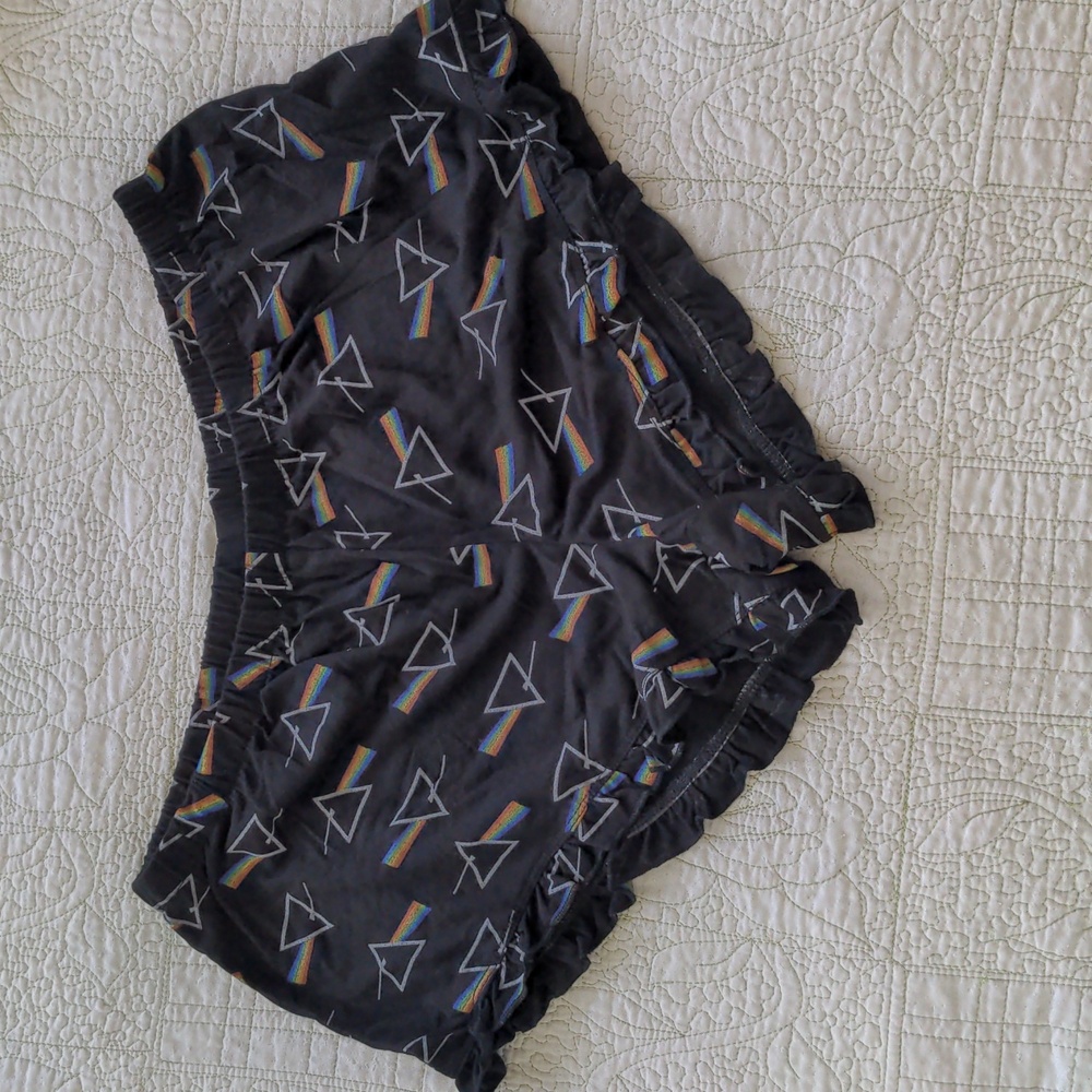 Pink Floyd Dark Side of the Moon Pajama Lounge Shorts Size Large